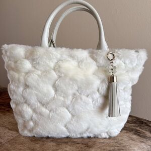 ANTEPRIMA MISTO White Faux Fur Tote Bag